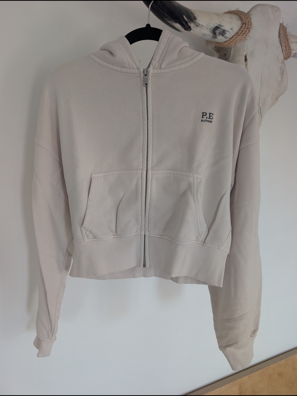 P.E Nation Women's Pink Crop Zip-Up Hoodie
